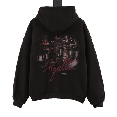 Balenciaga-Street View Teddy Hooded Jacket