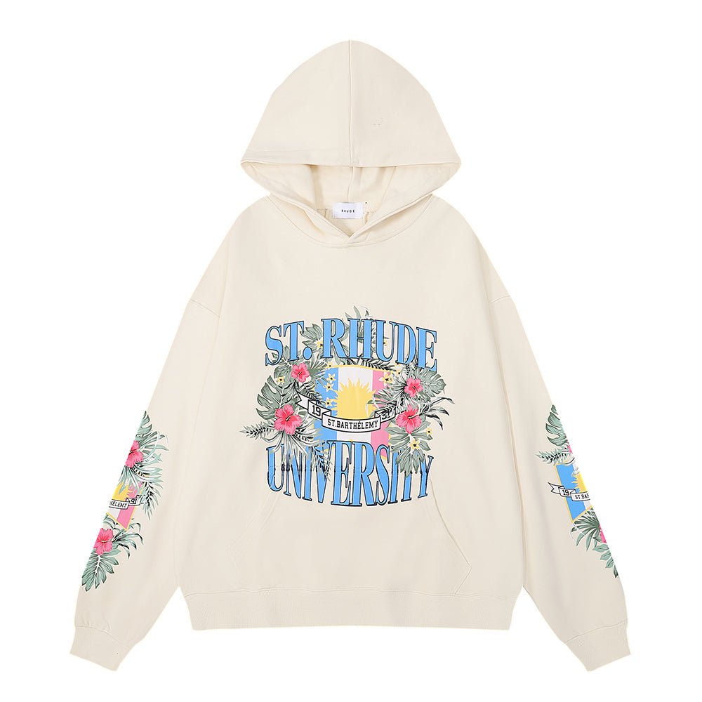 American Rhude floral flag hoodie
