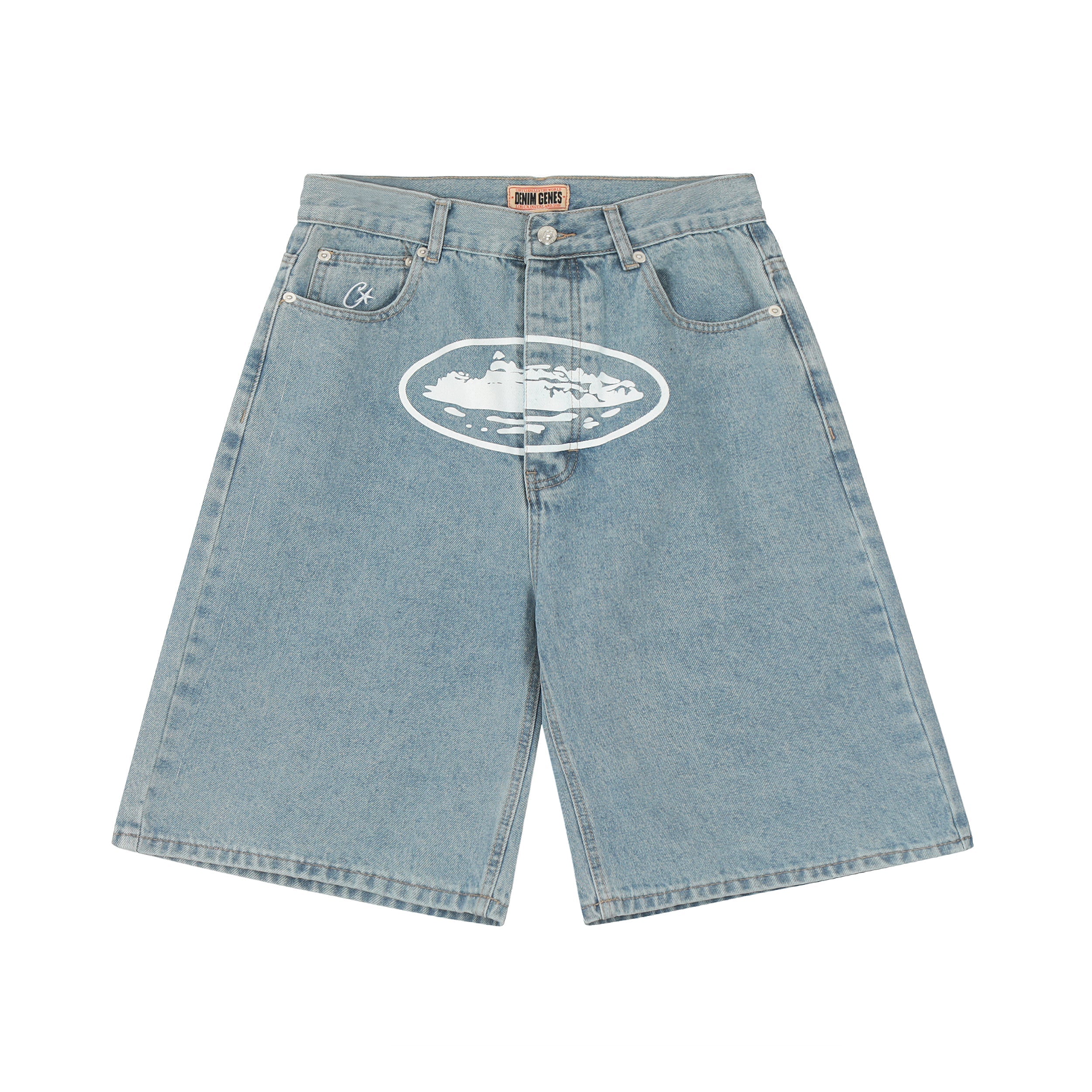 Corteiz Alcatraz Baggy Denim Shorts