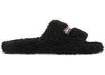 Balenciaga furry slide black