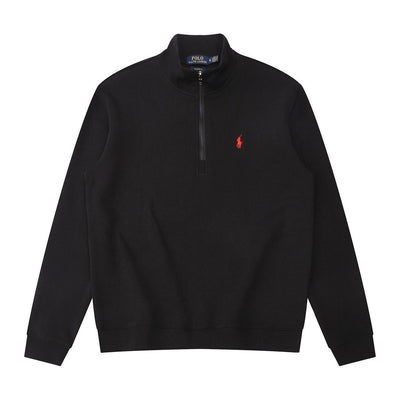 Polo Ralph Lauren Quarter-Zip Sweatshirt – Black/Red