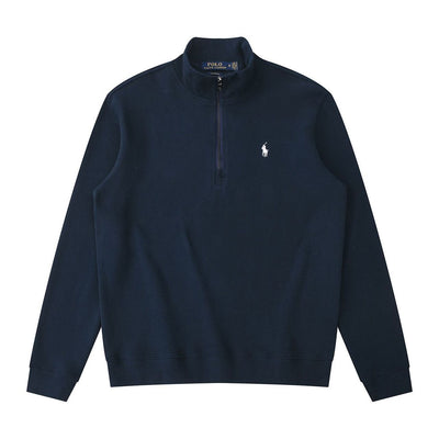 Polo Ralph Lauren Quarter-Zip Sweatshirt – Blue/White