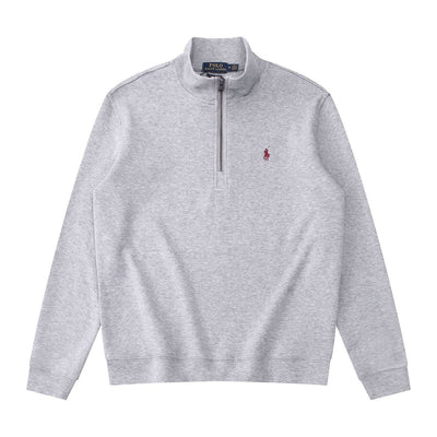 Polo Ralph Lauren Quarter-Zip Sweatshirt – Grey/Red