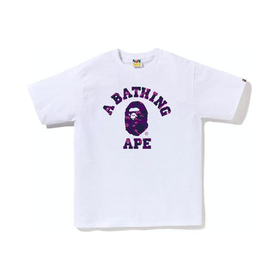 BAPE Color Camo College Tee White/Purple