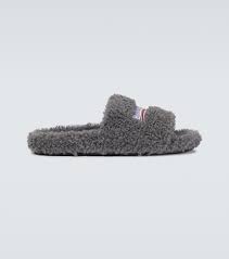 Balenciaga furry slide grey