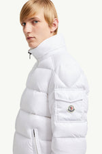 Moncler Maya Hooded Short Down Jacket Men White Moncler
