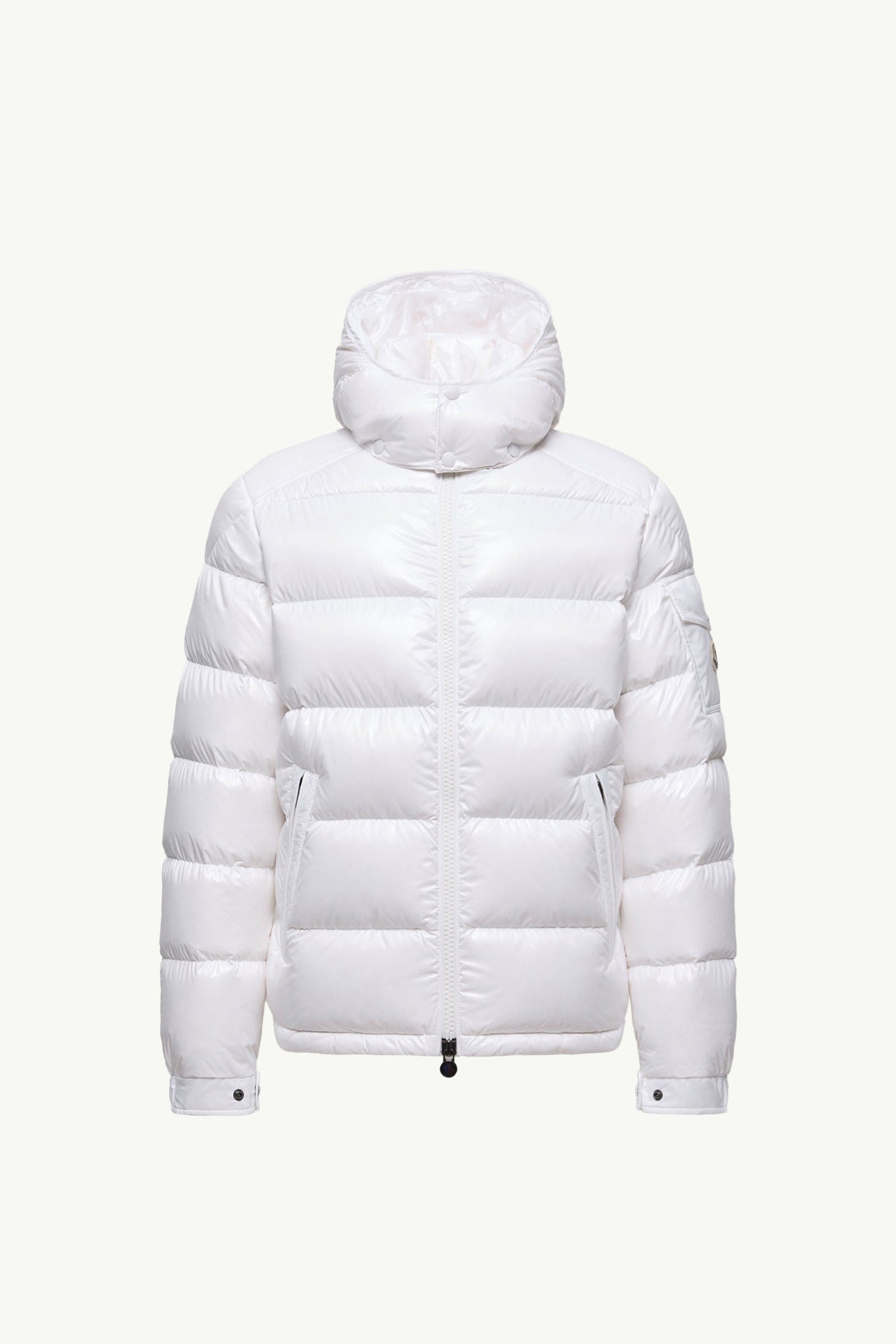 Moncler Maya Hooded Short Down Jacket Men White Moncler
