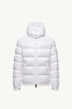 Moncler Maya Hooded Short Down Jacket Men White Moncler