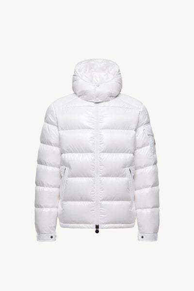 Moncler Maya Hooded Short Down Jacket Men White Moncler