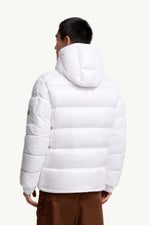 Moncler Maya Hooded Short Down Jacket Men White Moncler