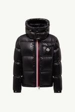 Montbeliard Hooded Short Down Jacket Men Black